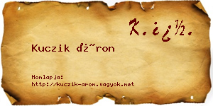 Kuczik Áron névjegykártya